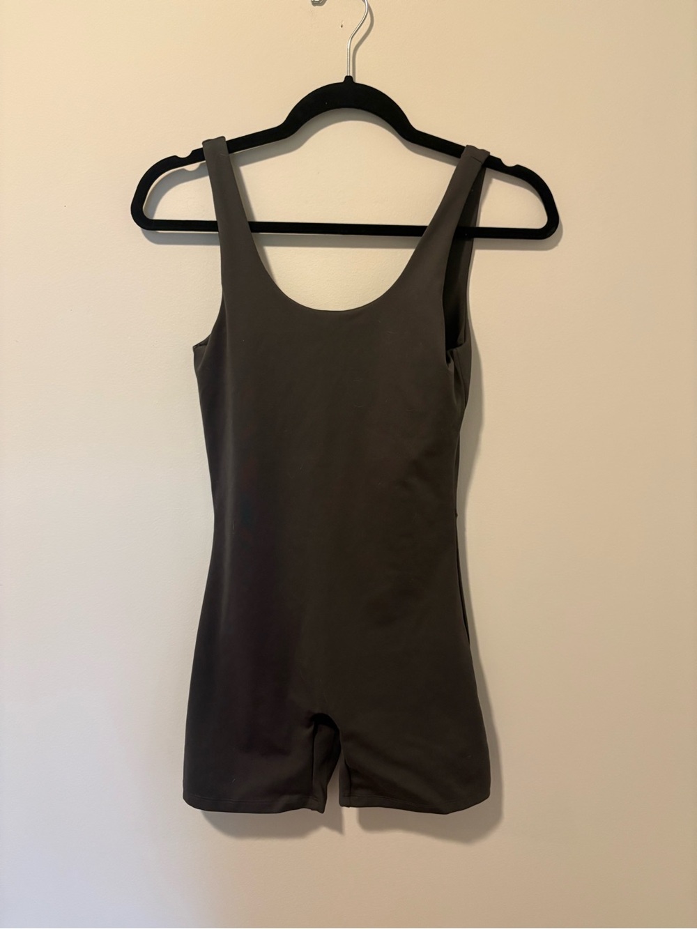 Girlfriend collective  Tank One-Piece Romper — Charcoal